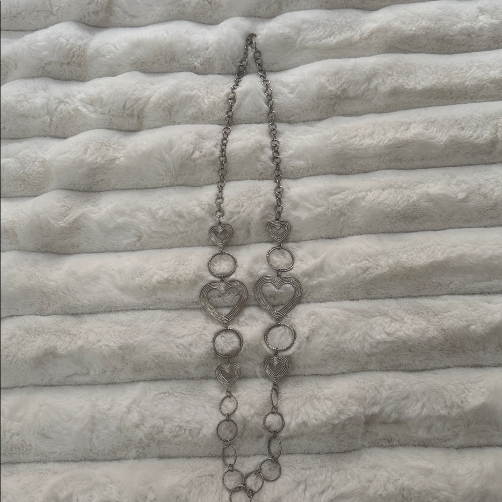 Silver Heart Chain Necklace